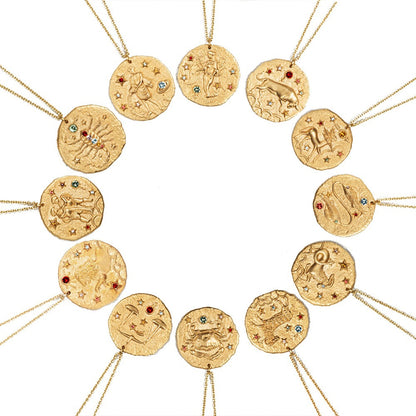 Zodiac Gold Constellation Necklace for Women