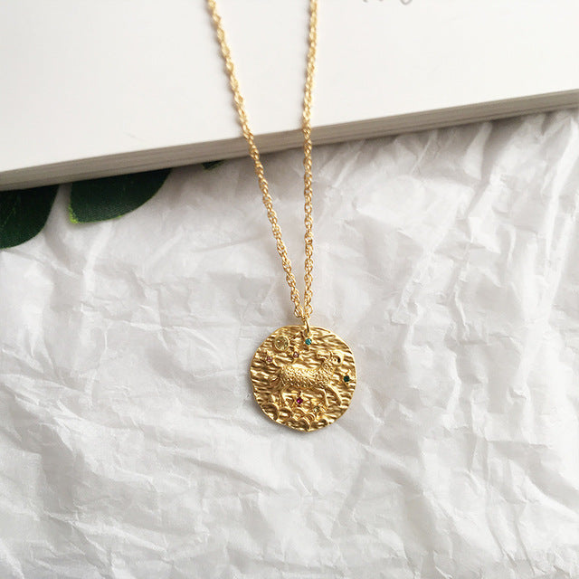 Zodiac Gold Constellation Necklace for Women