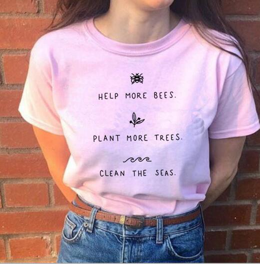 Help More Bees  Graphic T Shirts