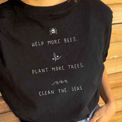 Help More Bees  Graphic T Shirts