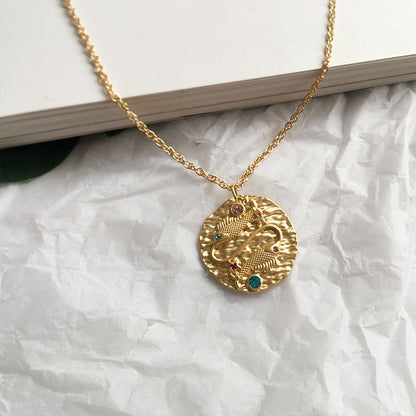 Zodiac Gold Constellation Necklace for Women