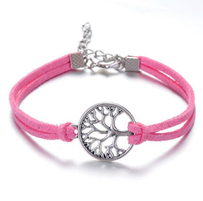 Tree of Life Infinity Charm Leather Bracelet