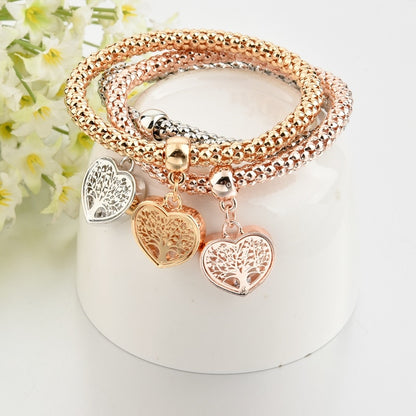 Tree of Life Heart Bracelet Chain Set