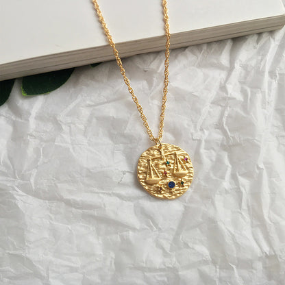 Zodiac Gold Constellation Necklace for Women