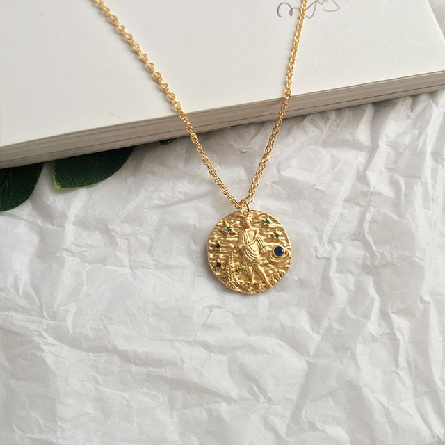 Zodiac Gold Constellation Necklace for Women