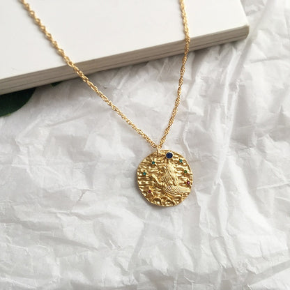 Zodiac Gold Constellation Necklace for Women