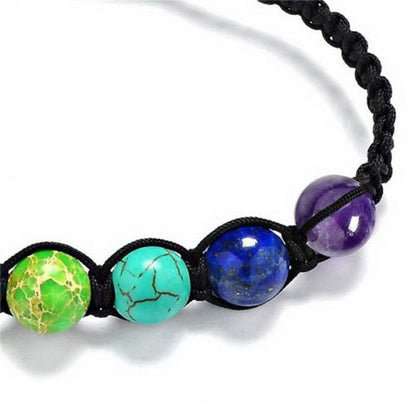 8mm Big Beads 7 Chakra Bracelet